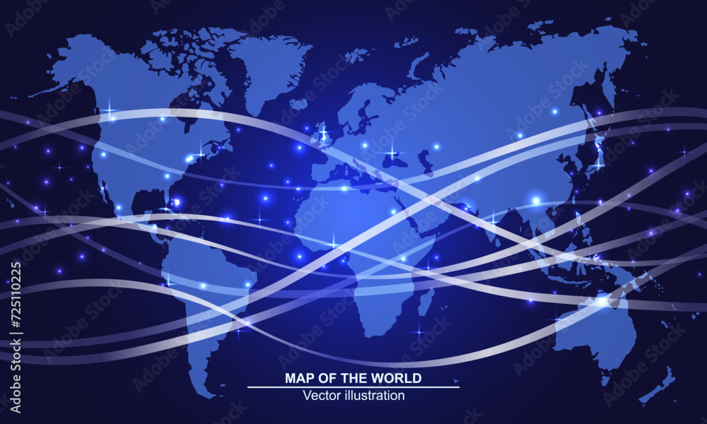 Polygonal map of the world. Vector illustration for business design. Polygonal map of the world. Vector illustration for business design.
