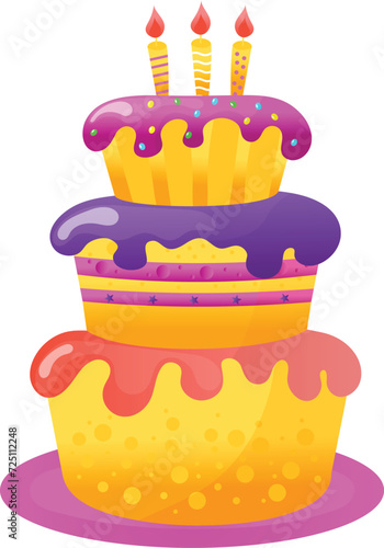 Delicious festive cupcake, celebration fruitcake holiday baking birthday part...