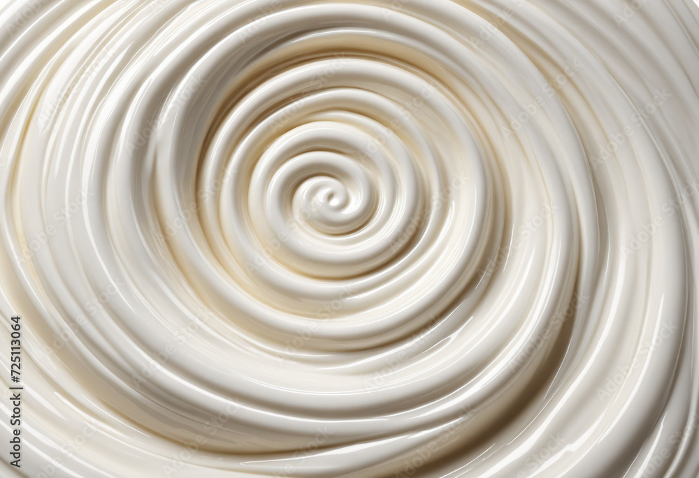 Realistic white cream swirl made with advanced generative technology Realistic white cream swirl made with advanced generative technology