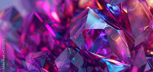 Kaleidoscopic Brilliance: Neon Crystal Array