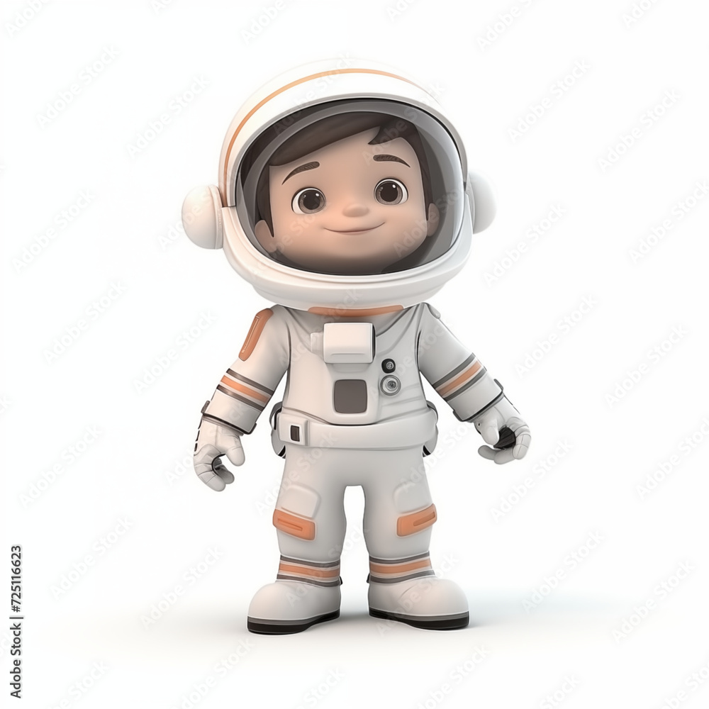 3D character of a cute baby boy in a spacesuit in animation style. Young school boy traveler explores space and new planets. Children's illustration about the solar system, space and planet exploratio 3D character of a cute baby boy in a spacesuit in animation style. Young school boy traveler explores space and new planets. Children's illustration about the solar system, space and planet exploratio