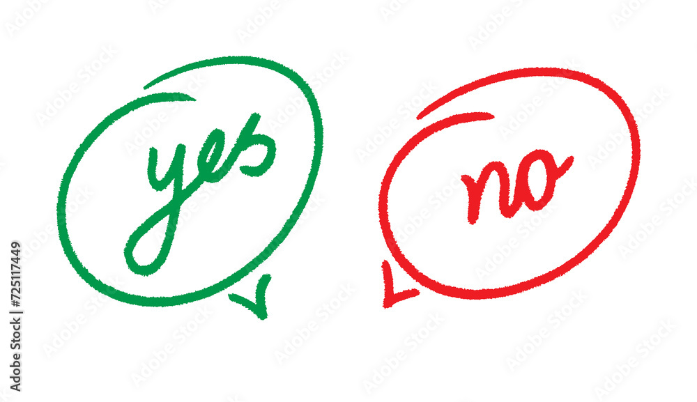 yes and no letter with talking balloon yes and no letter with talking balloon