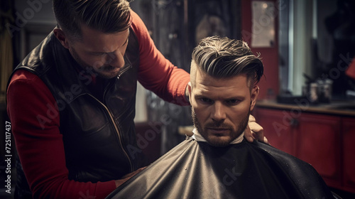 Haircut and Style: Female Hairdresser Working on Customer's Hair