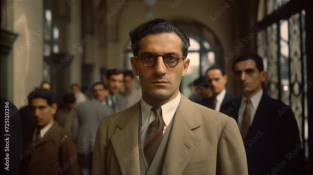 40-year-old Muslim Iranian diplomat wearing glasses 40-year-old Muslim Iranian diplomat wearing glasses