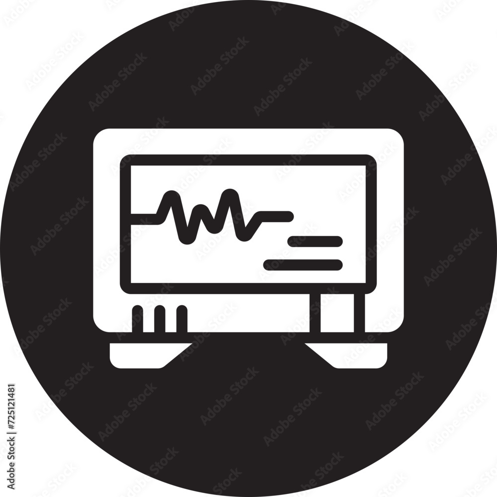 electrocardiogram glyph icon electrocardiogram glyph icon