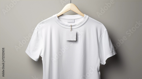 Mockup. Clothing Presentation: White Tag on Apparel
