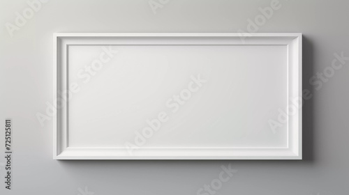Mockup. White Photo Frame on Gallery Wall
