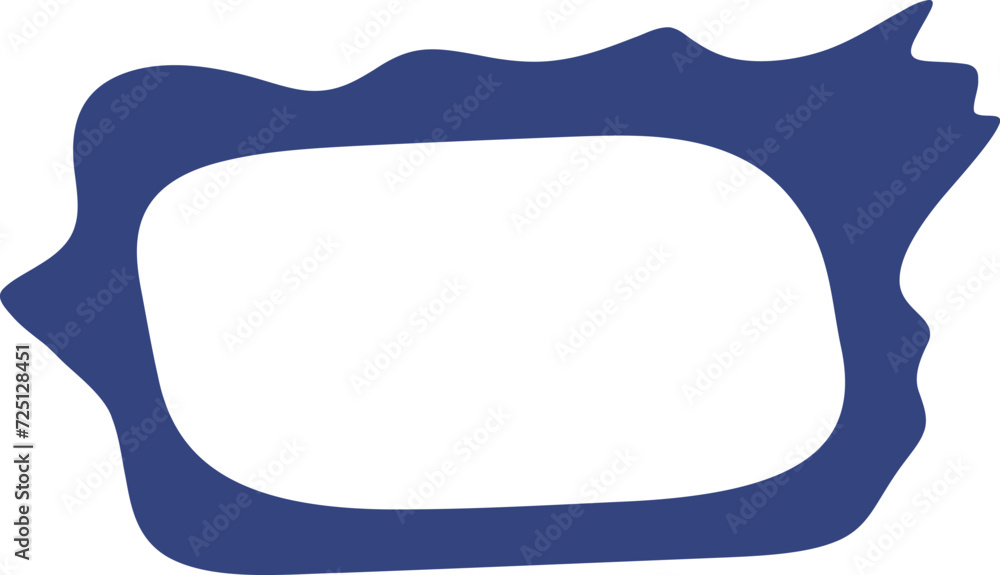 Frame shape flat illustration. Border silhouette design element