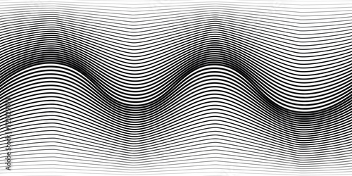 Abstract wavy background. White thin line.vector illustration