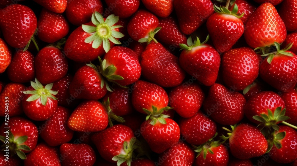 Fresh strawberry as background. Neural network AI generated art Fresh strawberry as background. Neural network AI generated art