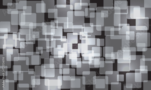 Vector Abstract transparent square with dark background.