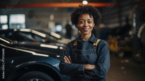 Mid adult female mechanic