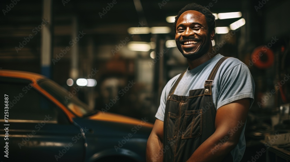 Obraz premium Mid adult male mechanic