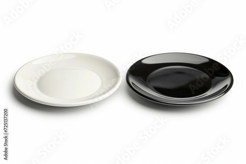 Ceramic plates. Background with selective focus and copy space