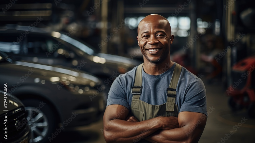 Obraz premium Mid adult male mechanic