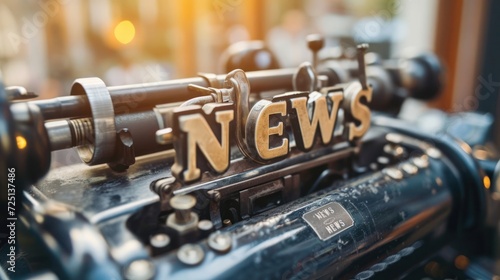 Typewriter With the Letters News Generative AI
