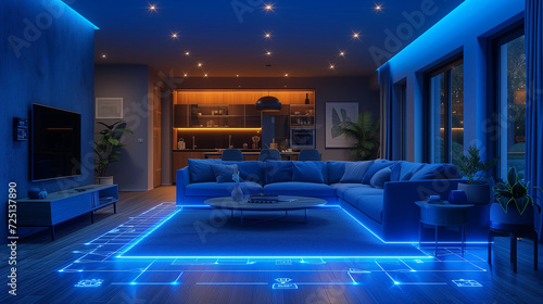 Home Automation: modern house featuring smart home controls, ideal for convenience