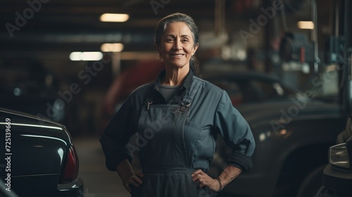 Senior female mechanic