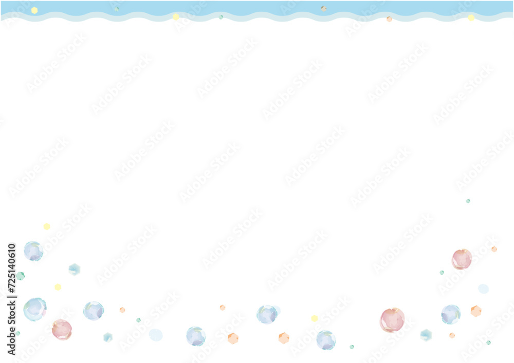 White background with bubbles