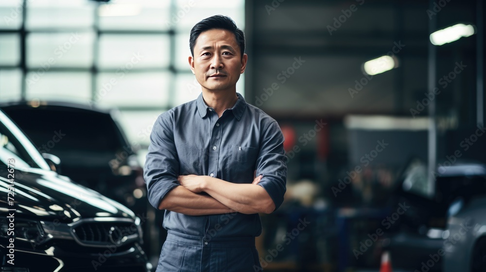 Mid adult male mechanic Mid adult male mechanic