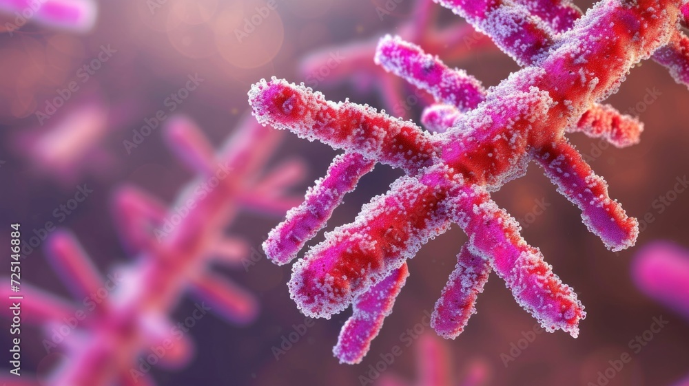 vibrant bacterium symbolizing tuberculosis, isolated against a soft, neutral background vibrant bacterium symbolizing tuberculosis, isolated against a soft, neutral background