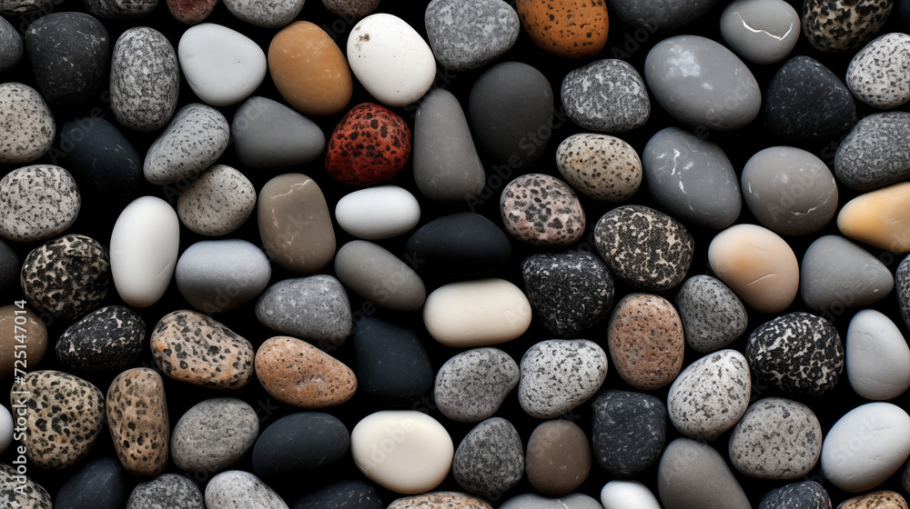 Round, natural stones polished by the constant movement in the water Round, natural stones polished by the constant movement in the water
