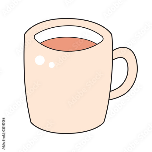 Tea or coffee cup isolated vector illustration