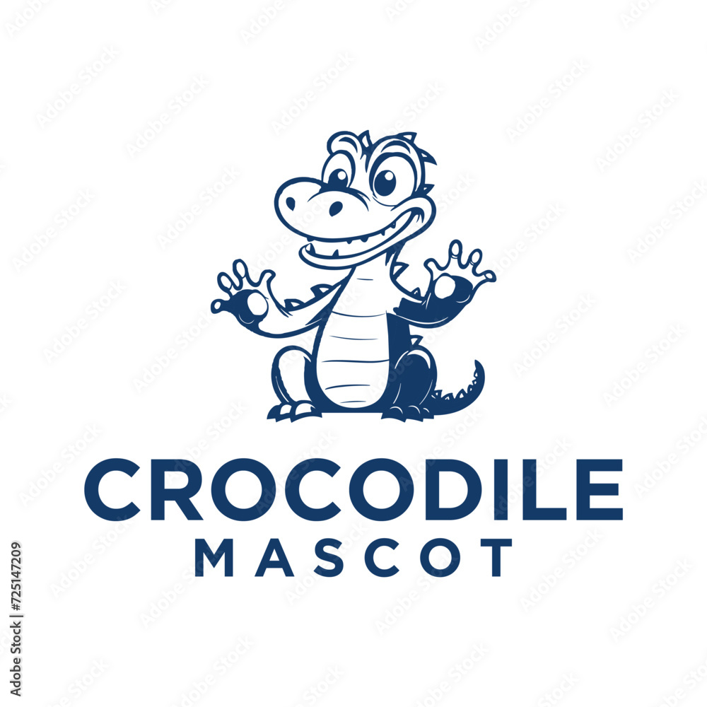 Crocodile mascot logo vector illustration Crocodile mascot logo vector illustration