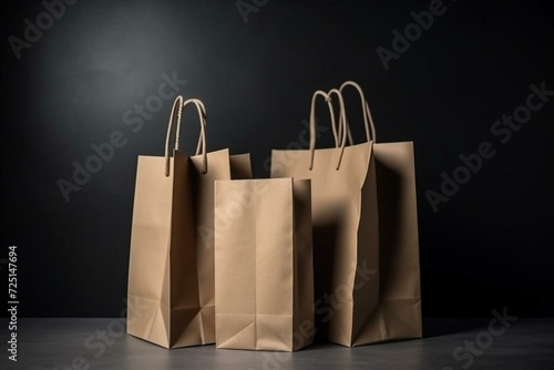 Concept of shopping bags related to business and online shopping. Generative AI