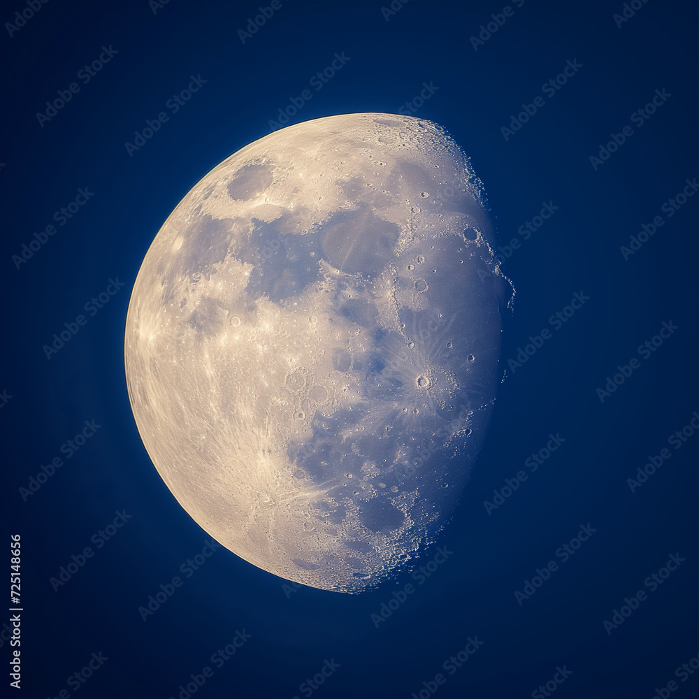 Obraz premium Mysterious Moon High Above: A Travel Photography Experience