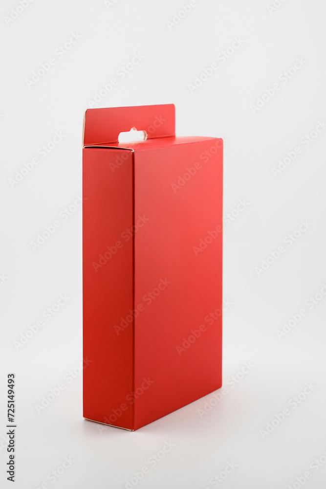 Red box for goods on a white background Red box for goods on a white background