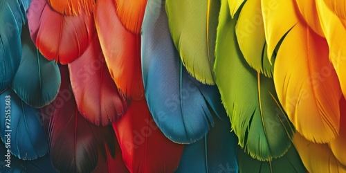 Vibrant World of Feathers - Close-Up the Intricate Details, Soft Textures, and Vivid Colors of Bird Plumage. Experience the Natural Beauty and Artistry of Wildlife through Macro Photography © Elzerl