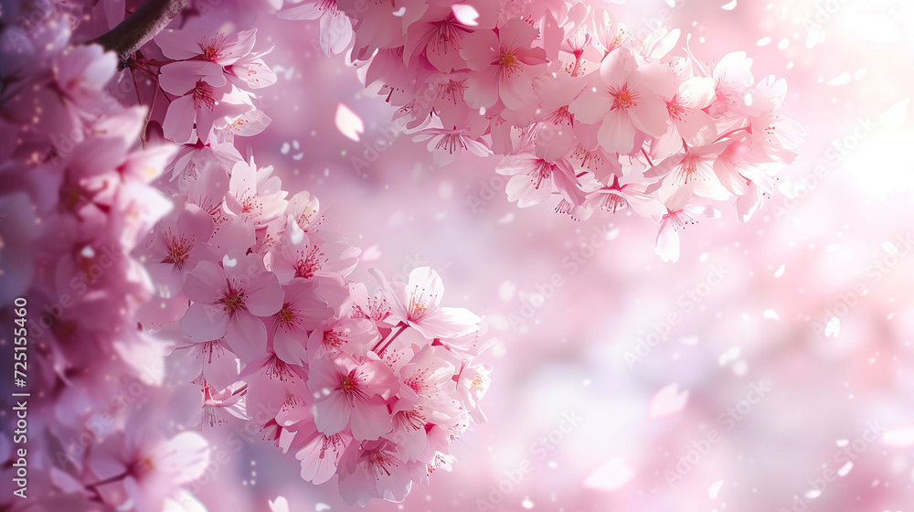 満開の桜の枝のグラフィック背景 満開の桜の枝のグラフィック背景