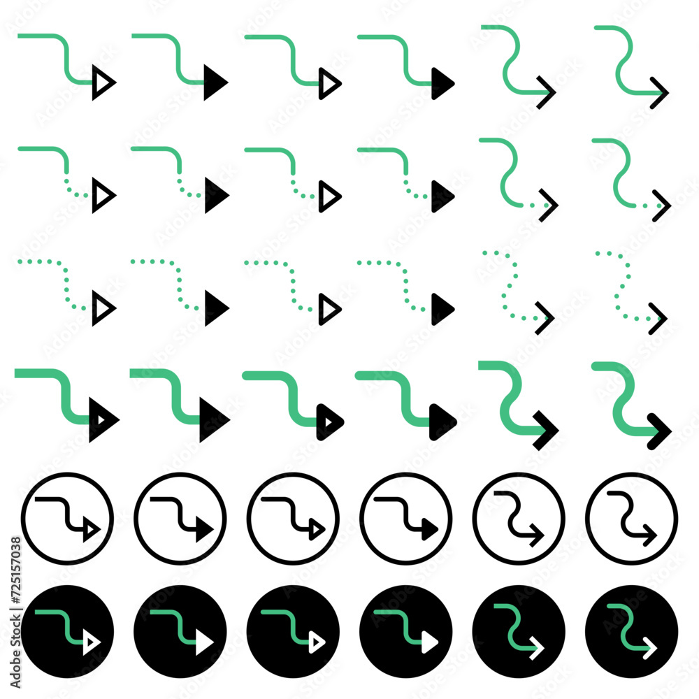 Various arrow icons related to directions.
Various arrow icons related to directions.