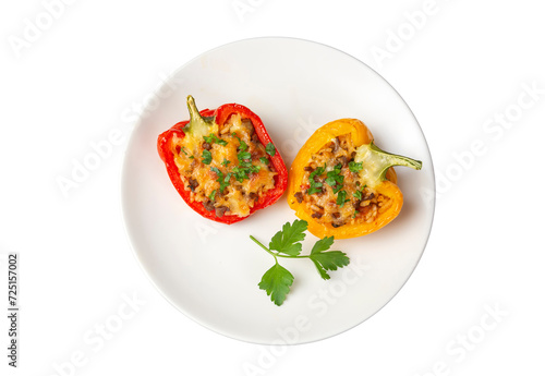Stuffed peppers, halves of ...