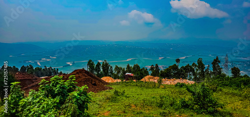 Overlooking Valley and River in Rwanda