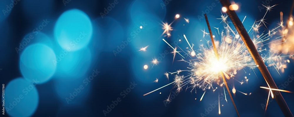 Obraz premium Glittering sparkle with blurred bokeh light background