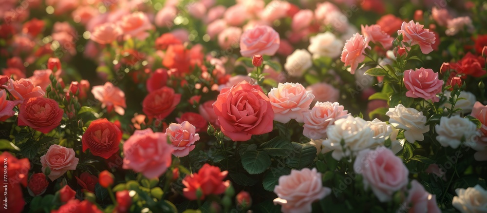 Immerse Yourself in the World of Blooming Roses - A Symphony of Colors and Fragrances in Nature's Floral Masterpiece