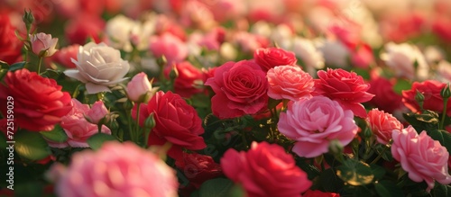 Wallpaper Mural Immerse Yourself in the World of Blooming Roses - A Symphony of Colors and Fragrances in Nature's Floral Masterpiece Torontodigital.ca