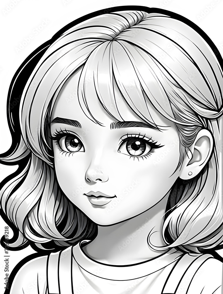 Fototapeta premium A Girl. Generate AI.