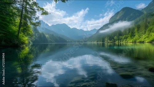 Scenic Lakes of Olympic National Park - Breathtaking Nature Video Wallpaper in 4K Seamless Loop photo