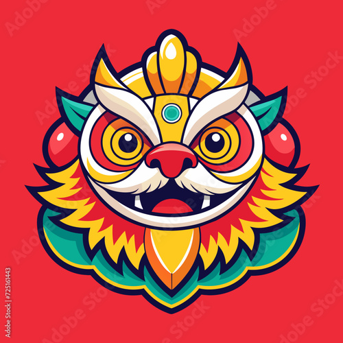 Lion Dance Unique Vector Design