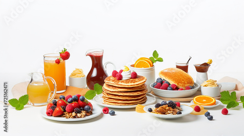 Healthy breakfast eating concept various morning food menu