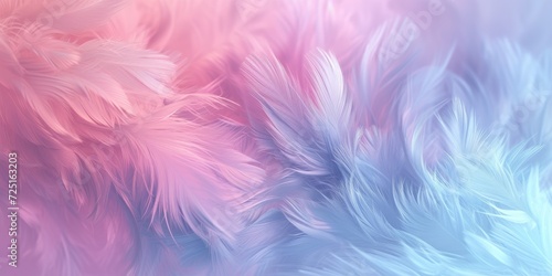 Feathered Elegance - Experience the Softness and Serenity of Pastel Colored Feathers. Perfect for Those Seeking Tranquility and Aesthetic Appeal © Elzerl