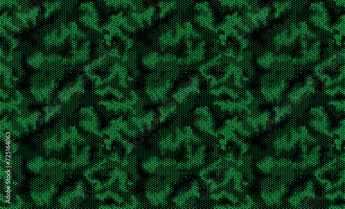Halftone pixelated wallpaper with hexagonal military pattern