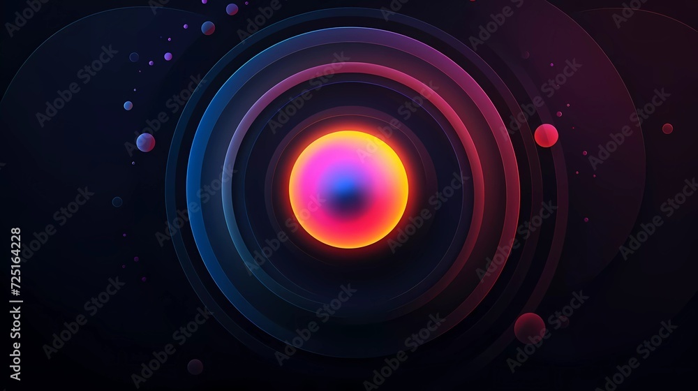 gradient black background with circle theme. generative ai gradient black background with circle theme. generative ai