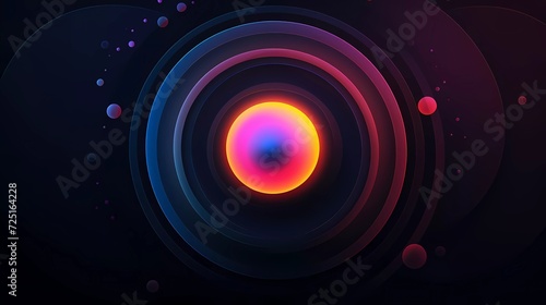 gradient black background with circle theme. generative ai
