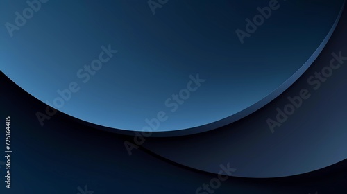 Dark blue gradient background. Smooth color combination of abstract circle paper cut. generative ai