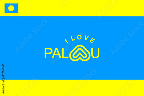Vector is the word "PALAU". YELLOW AND BLUE.