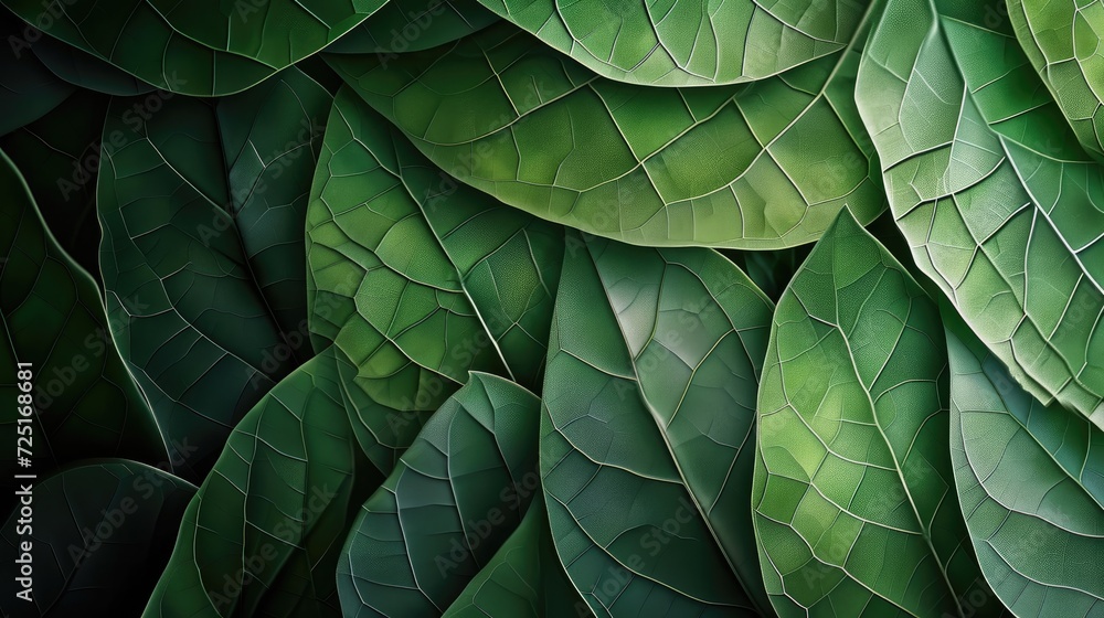 Macro of green leaves Generated by AI Macro of green leaves Generated by AI
